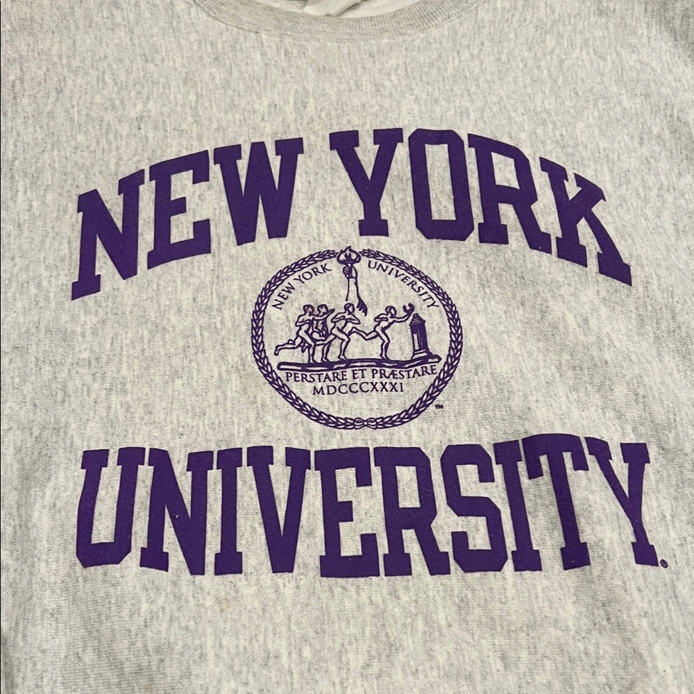 Vintage Gray NYU champion Sweatshirt sz Medium - Picture 4 of 7